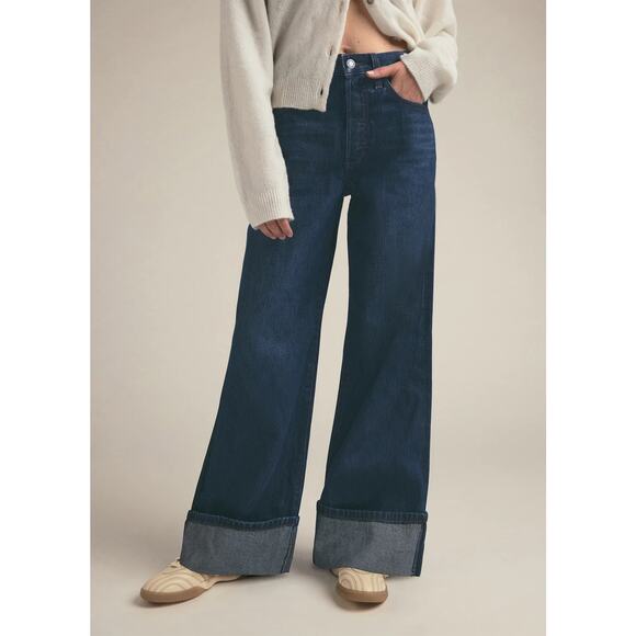Favorite Daughter Dark Blue Flare Jeans - Picture 1 of 15